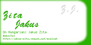 zita jakus business card